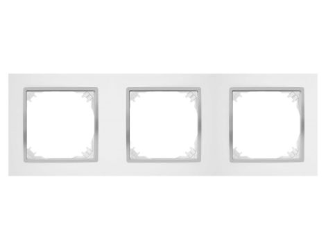 SANTRA ramka potrójna biały/chrom 4173-26