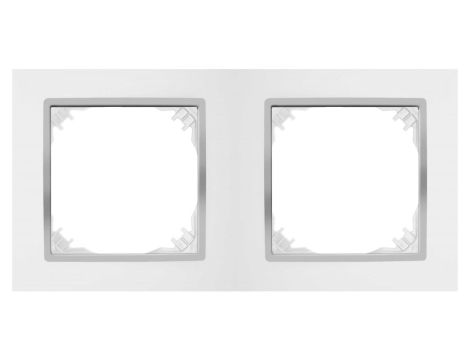 SANTRA ramka podwójna biały/chrom 4172-26