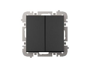 SANTRA łącznik świecznikowy bez ramki podtynkowy czarny 4111-19