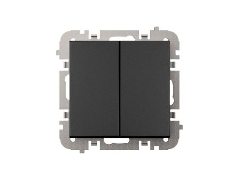 SANTRA łącznik 2xschodowy bez ramki podtynkowy czarny 4118-19