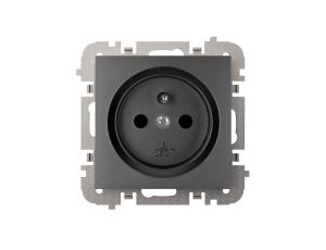 SANTRA gniazdo 2P+Z bez ramki podtynkowe czarny 4133-19