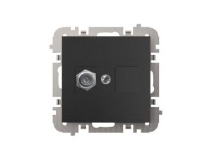SANTRA gniazdo 1xTV typ FF bez ramki podtynkowe czarny 4186-19