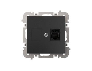 SANTRA gniazdo 1xkomputerowe RJ45 bez ramki podtynkowe czarny 4148-19