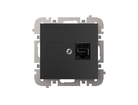 SANTRA gniazdo 1xkomputerowe RJ45 bez ramki podtynkowe czarny 4148-19