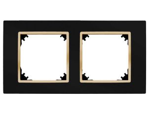 SANTRA ramka podwójna czarny/złoty 4172-47