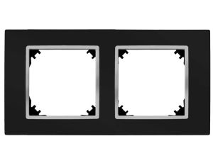 SANTRA ramka podwójna czarny/chrom 4172-46