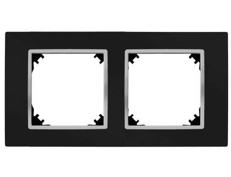 SANTRA ramka podwójna czarny/chrom 4172-46