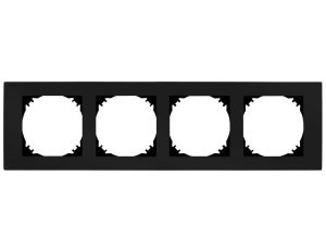 SANTRA ramka poczwórna czarny 4174-09