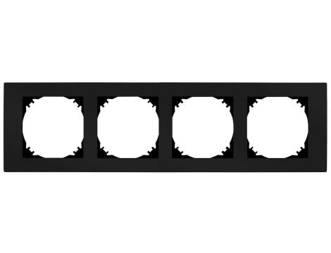 SANTRA ramka poczwórna czarny 4174-09