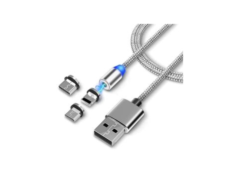 Kabel USB magnetyczny 3w1 micro USB / USB-C / Lightning VA0017 Vayox