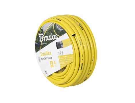 Wąż gumowy ogrodowy żółty 1/2 3-warstwowy 20m SUNFLEX Bradas