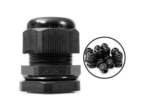 Dławnica kablowa PG 21 IP68 czarna PG 21 BLACK