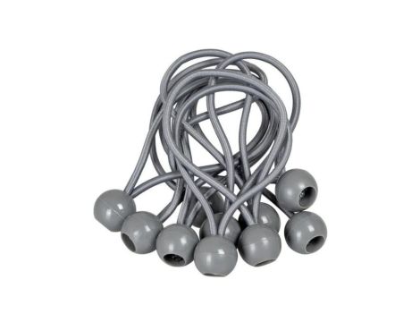 Zestaw gum z kulką BUNGEE CORD BALL 10szt x 20cm BCB-0520GY-B BRADAS