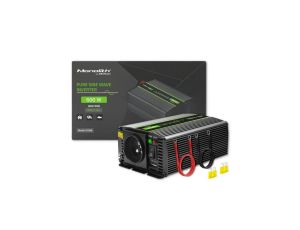 Qoltec Przetwornica napięcia Monolith 300W 600W 24V na 230V Czysty Sinus