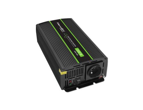 Qoltec Przetwornica napięcia Monolith 1000W 2000W 24V na 230V Czysty Sinus