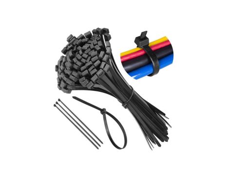 Opaska kablowa UV czarna 4,8x450mm 100szt