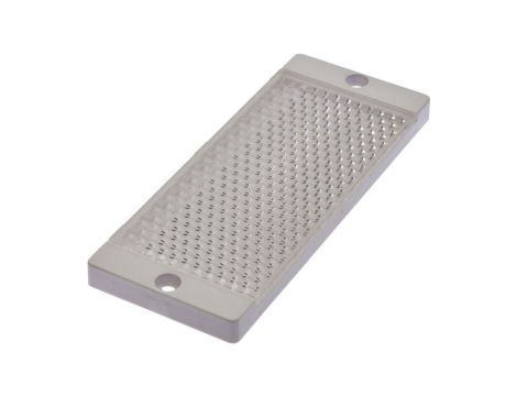 AO000018, reflektor, 8,3x122x50mm, otwór na śrubę, 2xØ4,5mm, PMMA+PMMA, polaryzacja