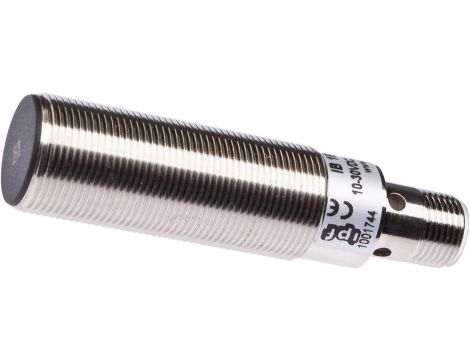 IB181221, czujnik indukcyjny, M18x1 72long, Sn: 5, 10-30V DC, NPN NC, złącze M12 3pin, IP67