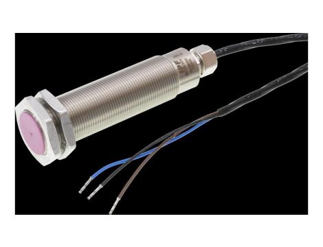 IB18E343, czujnik indukcyjny, M18x1 83long, Flush, Sn: 5, 10-35V DC, -25-180C, PNP NO, Kabel 5m PTFE, IP67, ATEX