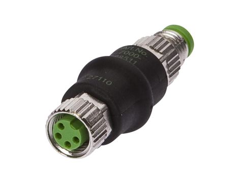 VK000039, Adapter, M8 żeński 4pin prosty, M8 męski 3pin prosty, 24V, -25-85C, IP67