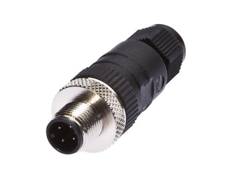 VK003028, Złącze kablowe Ø3-6,5mm, 4A, 240V, -25-90C, M12 Męskie 4pin, IP67, PBT