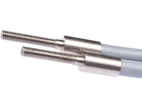 LS060305, bariera światłowodowa, 0,6m, gł: Stal nierdzewna 39long M4x0,7 Ø8, końcówka: M18x1 mosiądz, Sn: 700, -40-180C, IP67