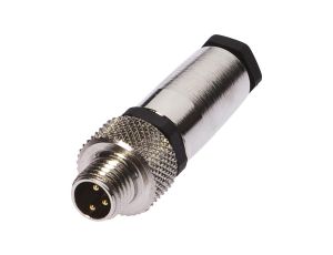 VK003078, Złącze kablowe Ø3.5-5mm, 4A, 60V, -40-85C, M8 Męskie 3pin, IP67, Mosiądz