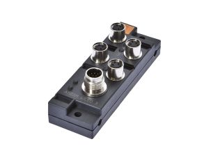 VK001021, rozdzielacz, 29x90x30mm, 10-30V DC, 4x M8 3pin, M12 12pin, IP67, PBT, 1.5A