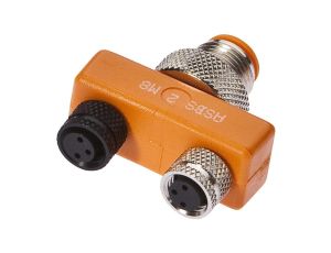 VK001008, rozdzielacz, 2x M8 3pin, M12 4pin, TPU 2xM8-Dose 3pol,1xM12-Stecker4pol,45