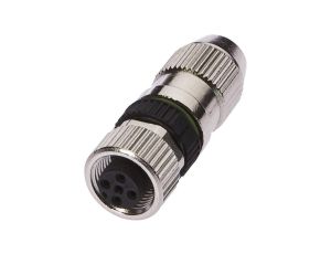 VK003S24, Gniazdo kablowe Ø4-5,1mm, 4A, 32V, -25-85C, M12 żeńskie 4pin, IP67