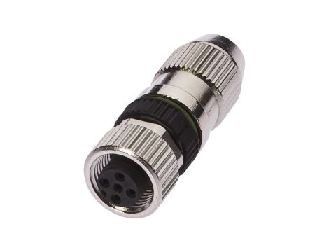 VK003S24, Gniazdo kablowe Ø4-5,1mm, 4A, 32V, -25-85C, M12 żeńskie 4pin, IP67