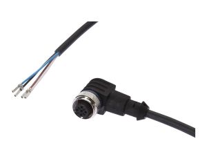 VKC00321, Kabel przyłączeniowy, 30m, M12 żeński 4pin kątowy, Końcówka wolna, 4x0,34mm, PUR