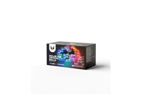 Łańcuch świetlny Solarny LED PRZEZROCZYSTE KULKI SCB61 6,5m 30 kulek kolorowy Forever Light RTV100188