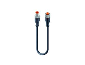 Kabel konfekcjonowany obustronnie złącza M12 męskie proste / żeńskie proste 5-pinowe czarny PUR RST 5-RKT 5-228/10 M