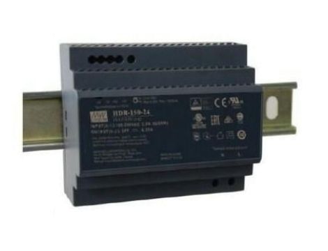 Zasilacz na szynę DIN 150W HDR-150-24 6,25A 24VDC do led Mean Well