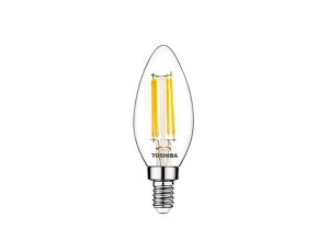 Toshiba Żarówka E14 C35 led 4,5W 2700K DIM ściemnialna RETRO Vintage filament 470lm świeczka
