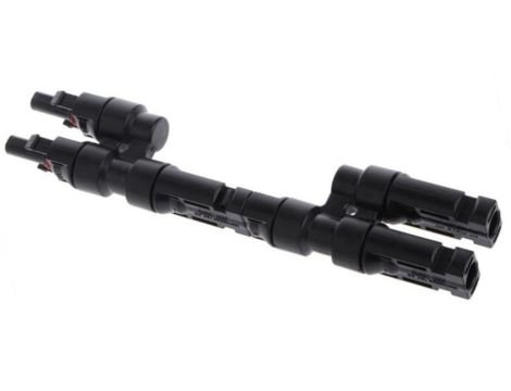 Rozgałęźnik złącza fotowoltaicznego MC4 - podwójny równoległy + - MC4-RR-2