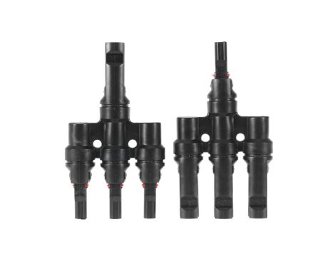 Rozgałęźnik złącza fotowoltaicznego MC4 - potrójny równoległy + - MC4-RR-3