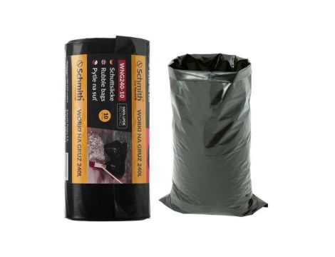 Worki na gruz śmieci budowlane mocne 240l 10szt. SCHMITH