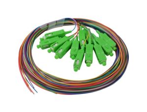 Pigtail światłowodowy FO SM SC/APC 9/125 Easy Strip 1m Zestaw 12 sztuk kolorowe