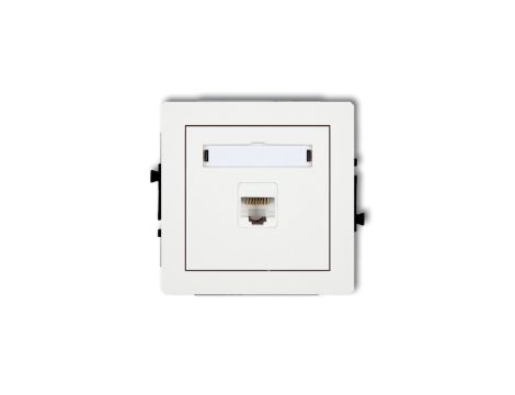DECO Mechanizm gniazda komputerowego pojedynczego 1xRJ45, kat. 6, 8-stykowy, biały mat 25DGK-3