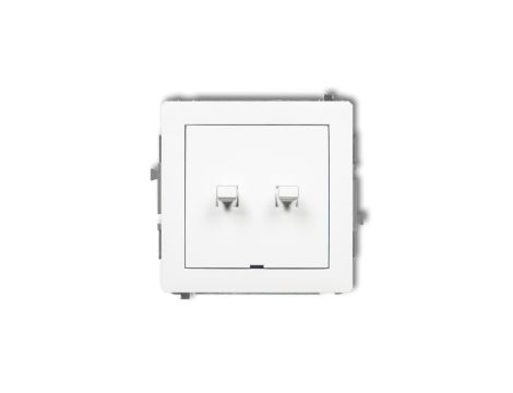 DECO Mechanizm łącznika świecznikowego w stylu amerykańskim, biały mat 25DWPUS-2