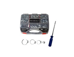 Mały zestaw obejm opasek ślimakowych z elastycznym kluczem GDC/S/W1 232 elem. 0188