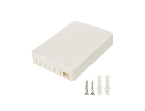 Gniazdo abonenckie światłowodowe FO FTTH na 2 adaptery SC simplex z tacką