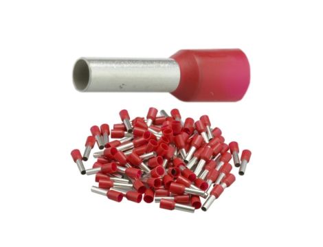 Końcówka tulejkowa izolowana typ HI / TE DIN 10-18 miedziana cynowana galwanicznie Elpromet /100 szt./