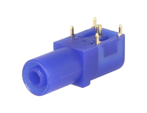 Gniazdo bananowe 4mm 24A 33mm niebieski złocony na panel FCR7350L