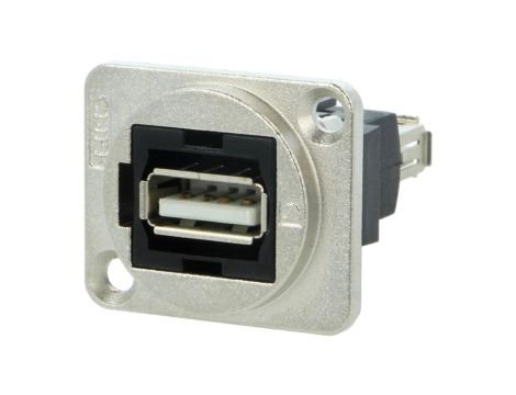 Łącznik USB A - USB A 2.0 FT metal 19x24mm CP30208NM