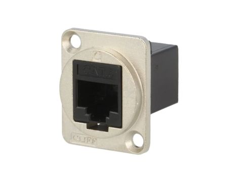 Łącznik FT RJ45 8p8c Kat 6 gniazdo z obu stron 19x24mm CP30222M