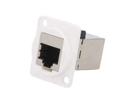 Łącznik FT RJ45 8p8c Kat 6 ekranowane 19x24mm plastik CP30222SW
