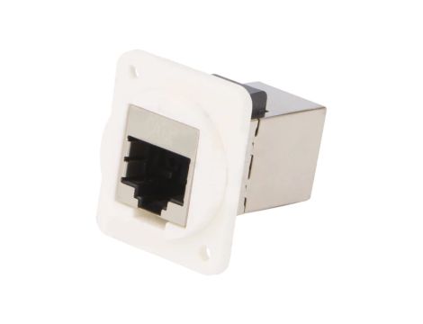 Łącznik FT RJ45 8p8c Kat 6 ekranowane 19x24mm plastik CP30222SXW